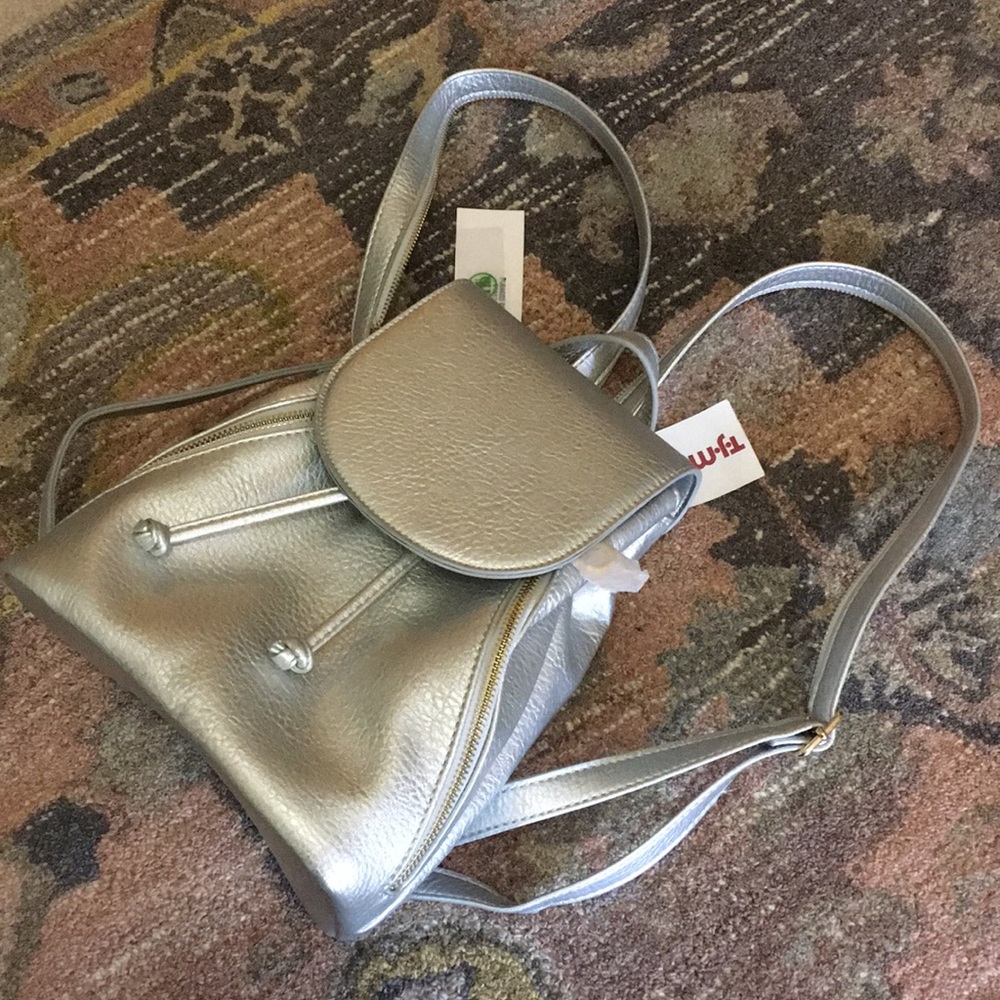 Silver backpack